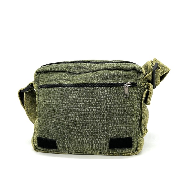 Stonewashed Cotton Messenger Bag - Picture 8 of 10